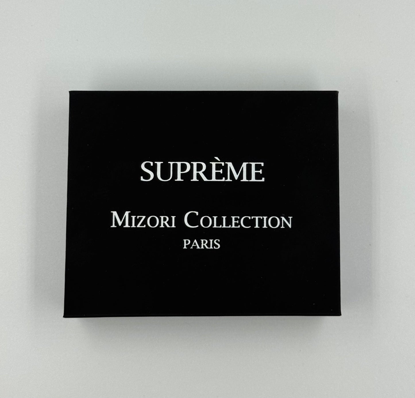 Supreme Mizori Collection Paris 6ml car perfume in box packaging, elegant luxury vehicle air freshener