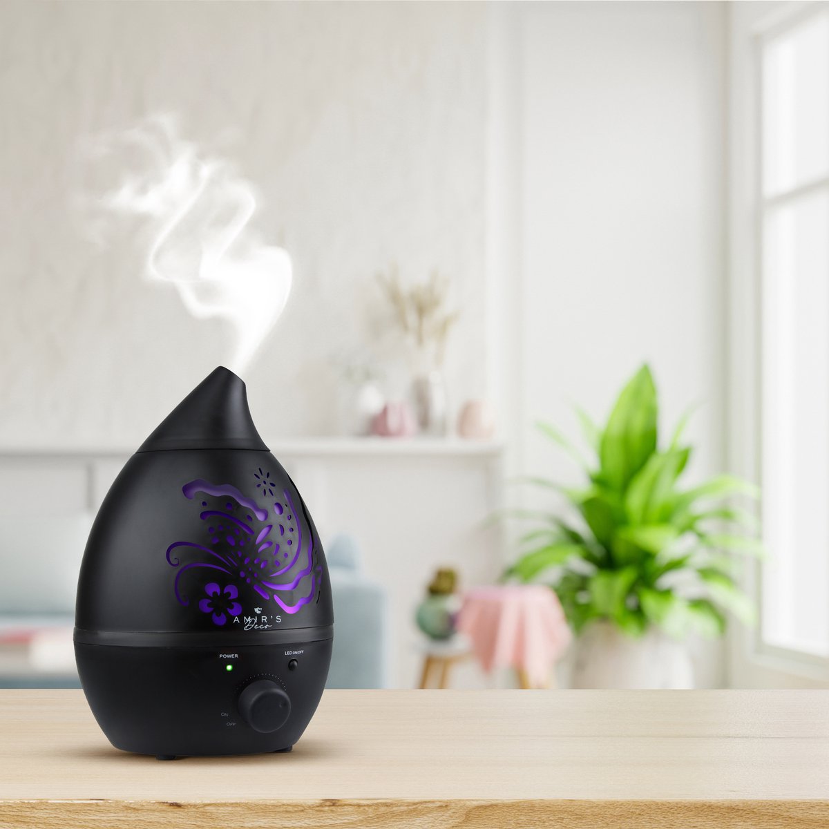 Amir‘s Aroma Diffuser Humidifier Zwart