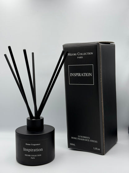 Mizori Collection Paris Inspiration home fragrance sticks in elegant box packaging, luxury diffuser for a fresh, uplifting scent