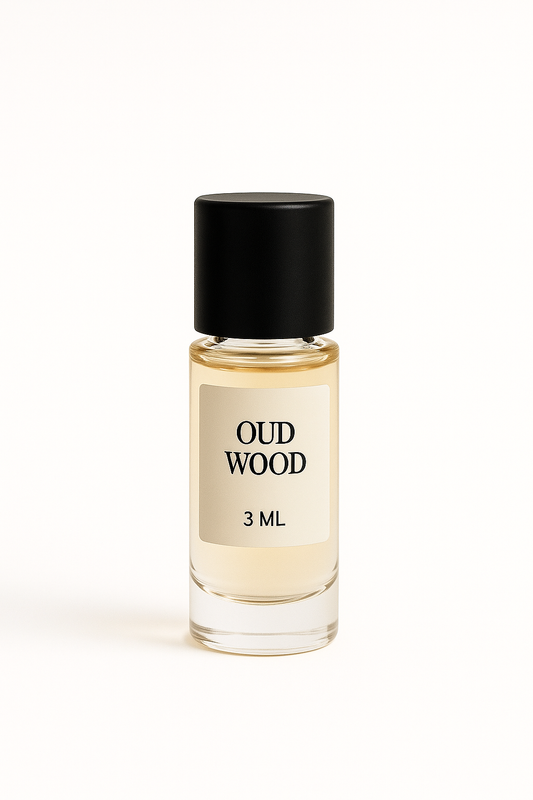 Oud Wood 3ml sample plastic tester – Mizori Collection unisex perfume.
