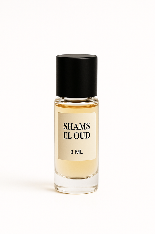 Shams El Oud 3ml sample plastic tester – Mizori Collection unisex perfume.