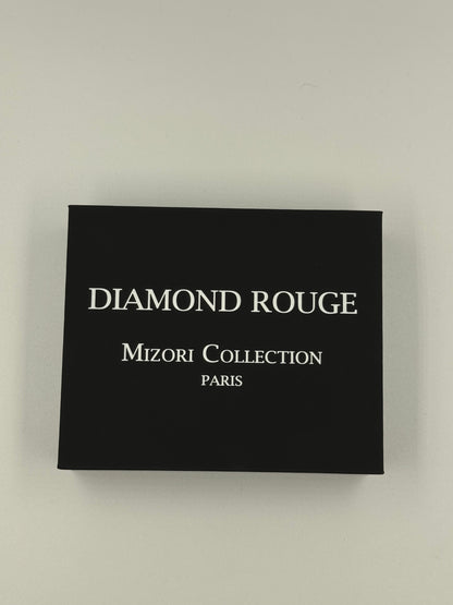 Diamond Rouge Mizori Collection Paris car perfume in box packaging, luxury fragrance for vehicles, elegantly presented.

