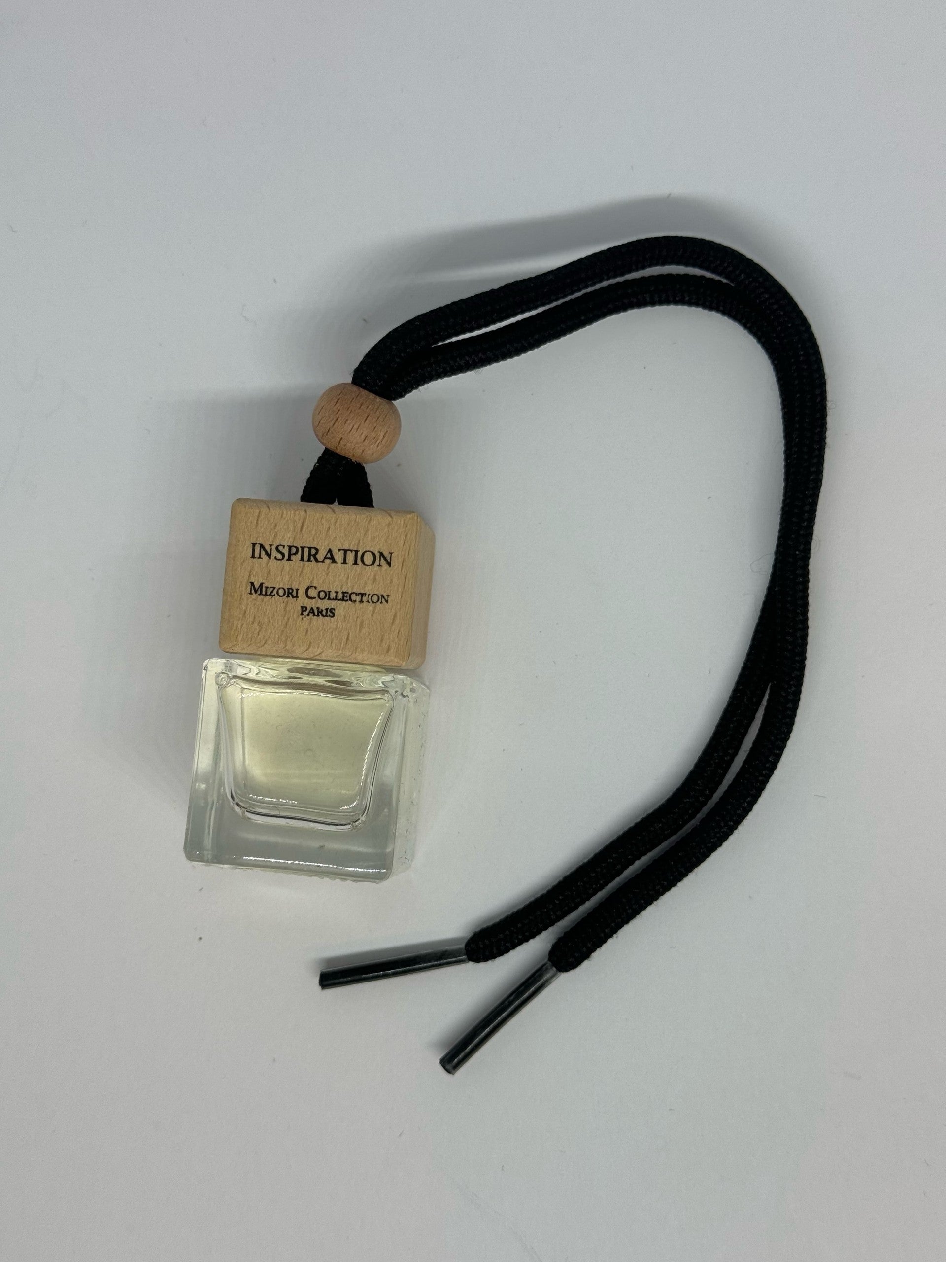 Mizori Collection Paris Inspiration car perfume with hanging cord, luxury automotive fragrance for a fresh, long-lasting scent
