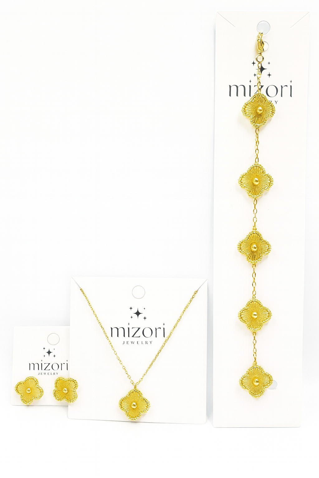 mizori_jewelry_stainless_steel_13mm_gold_clover_necklace_earrings_and_bracelet_set