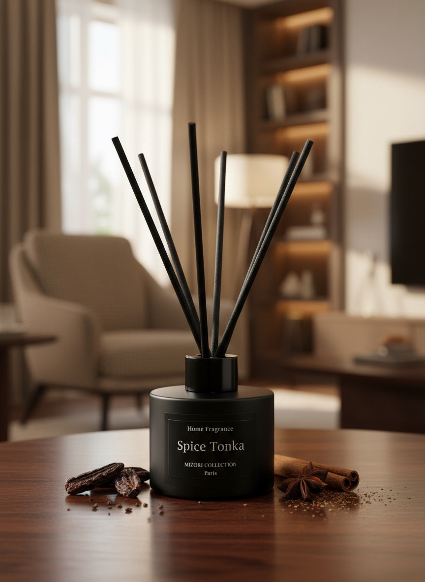 mizori_collection_paris_spice_tonka_100ml_interior_perfume_and_home_fragrance_sticks_luxury_design
