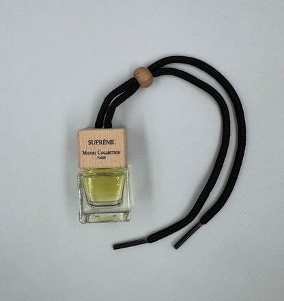 Supreme Mizori Collection Paris 6ml car perfume with hanging cord, luxury automotive fragrance diffuser